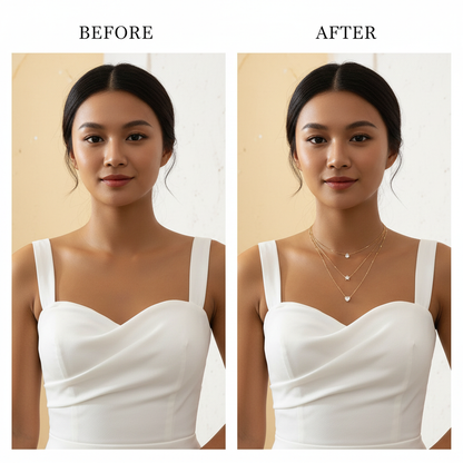 Trendy Zircon Pendant Necklace For Women Multilayer Chain Choker Fashion Female Party Shiny Jewelry Gift